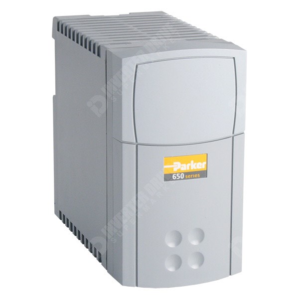 Photo of Parker SSD 650 0.25kW 230V 1ph to 3ph AC Inverter Drive, no Keypad, RS232 Port, Unfiltered