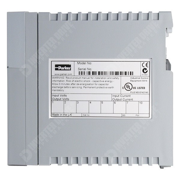Photo of Parker SSD 650 0.75kW 230V 1ph to 3ph AC Inverter Drive, no Keypad, RS232 Port, Unfiltered