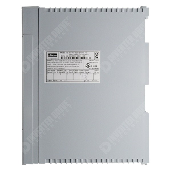 Photo of Parker SSD 650 7.5kW 400V 3ph AC Inverter Drive, Local Keypad, RS232 Port, Unfiltered